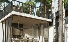 Баня в стиле HI-Tech