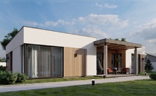 Удобная и функциональная терраса Flat House