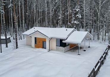 Одноэтажный дом с тремя спальнями и панорамными окнами с выходом на террасу - Family House